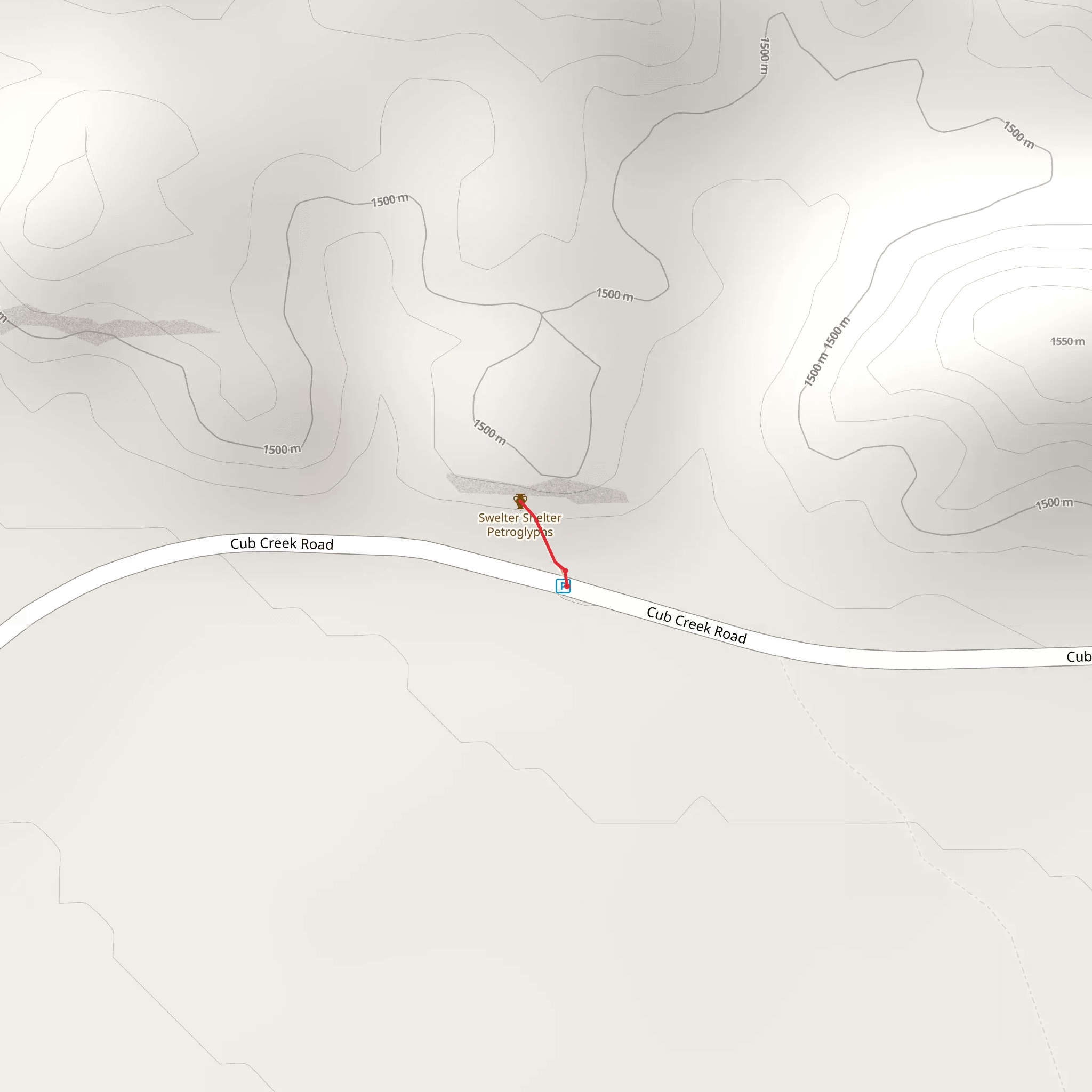 Swelter Shelter Trail mobile static map