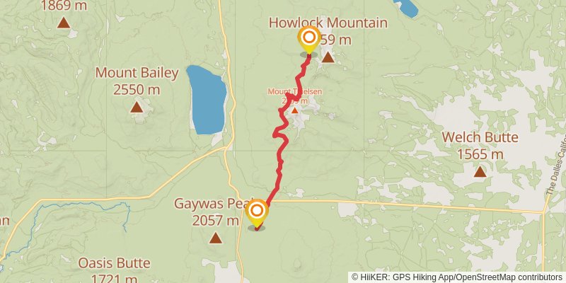 Pacific Crest Trail - Mount Hood To Mount Mcgloughlin stage 24 Map