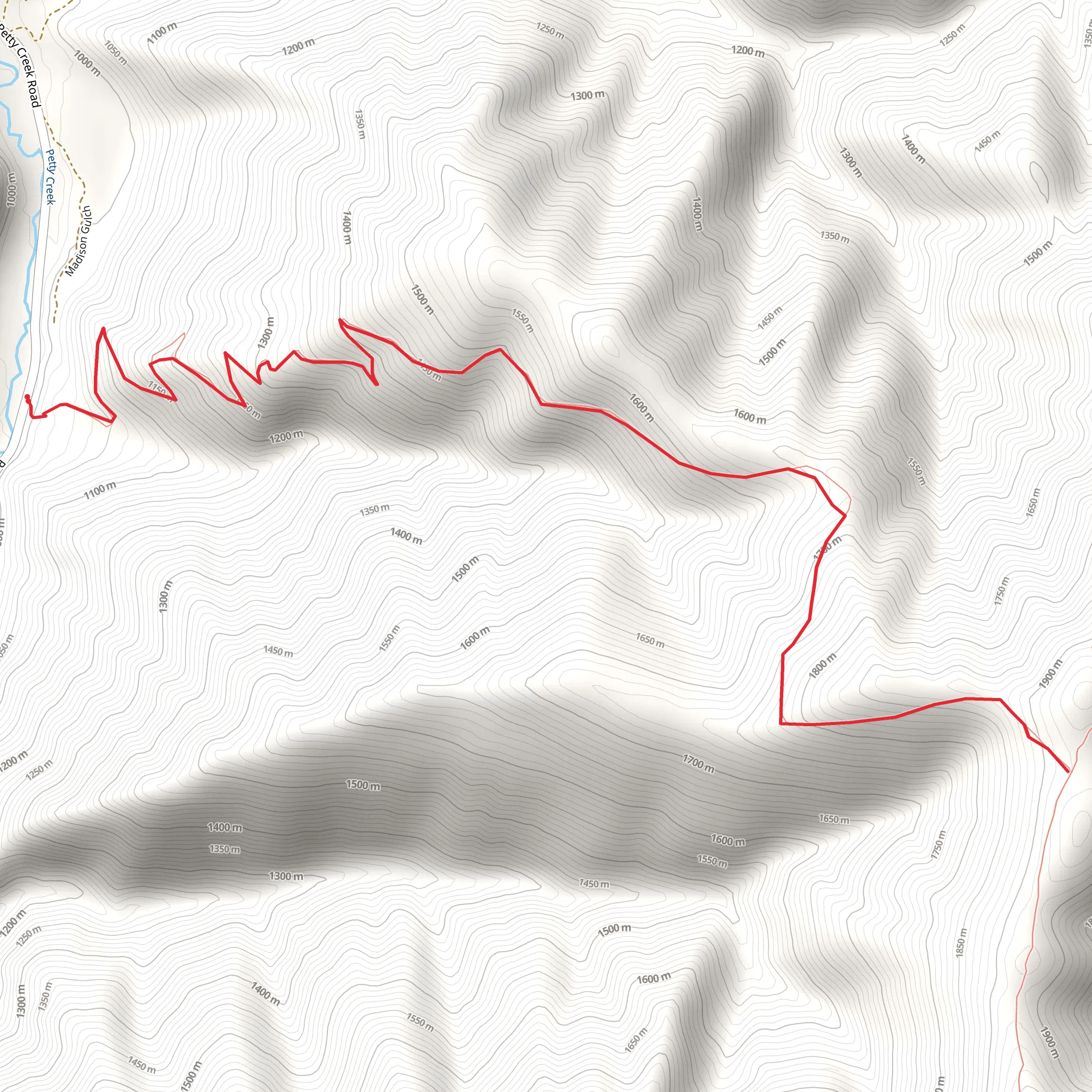 Petty Pasture Trail mobile static map