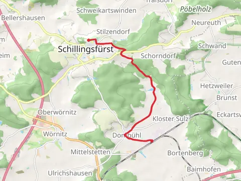 Schillingsfürst to Dombühl via Romea
