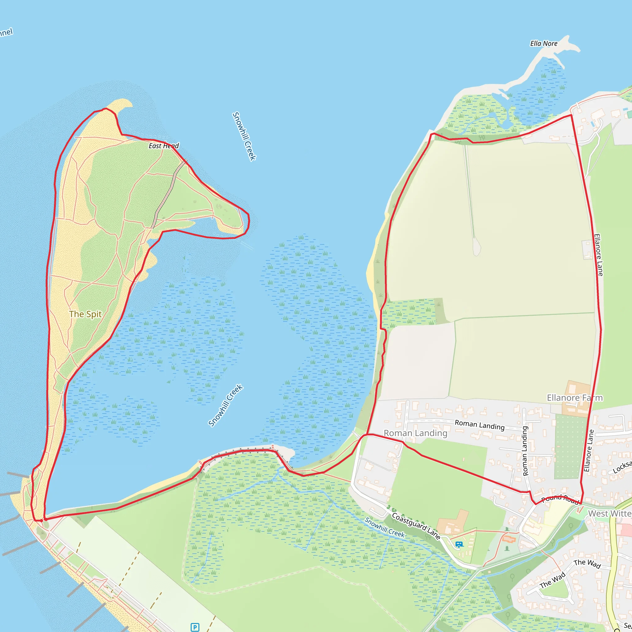 East Head and Ellanore Circular Walk mobile static map