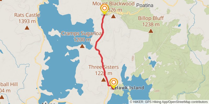 Tasmanian Trail stage 9 Map