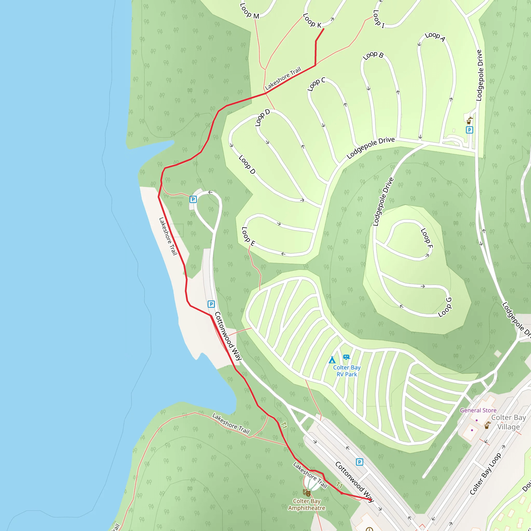Lakeshore Trail mobile static map