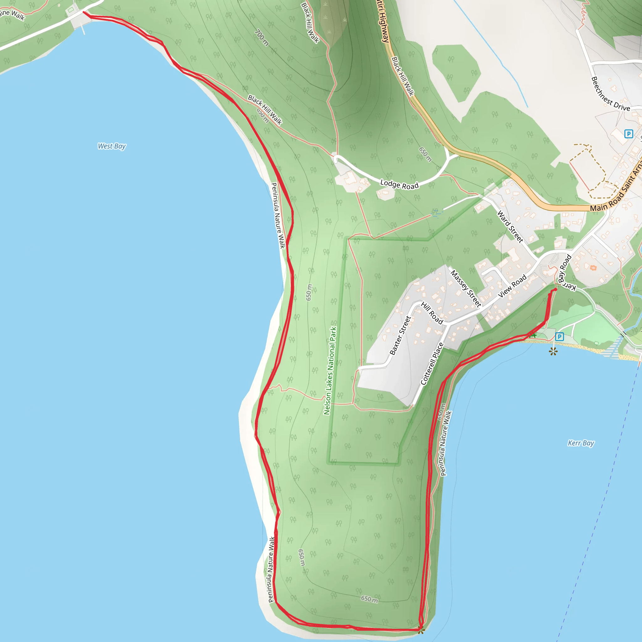 Brunner Penninsula Nature Walk mobile static map