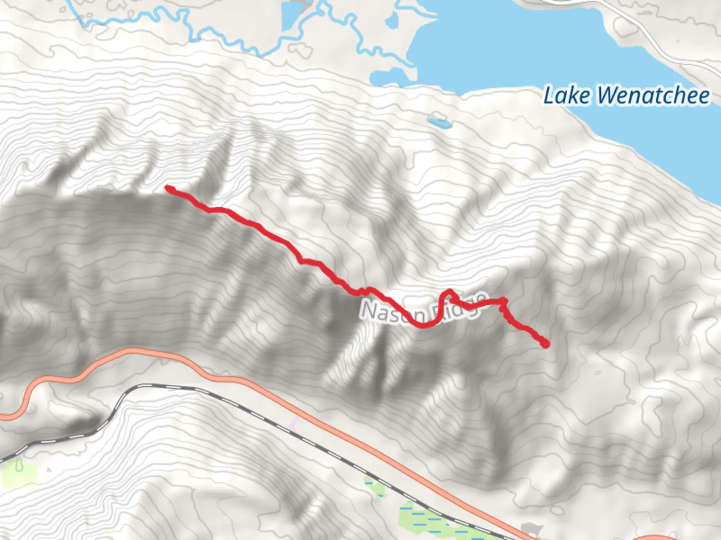 An image depicting the trail Nason Ridge Lookout via Round Mountain Trail and its surrounding area.
