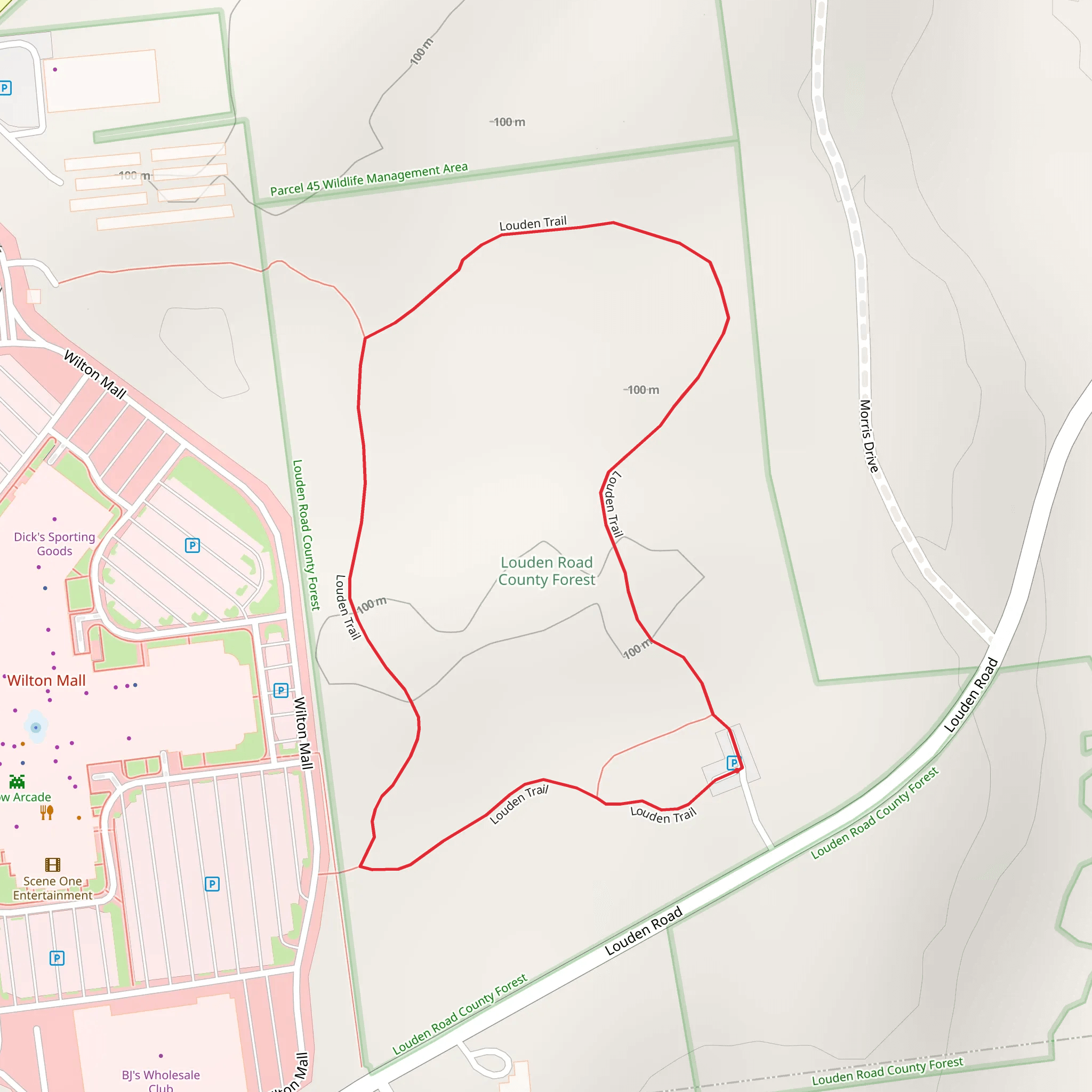 Louden Loop Trail mobile static map