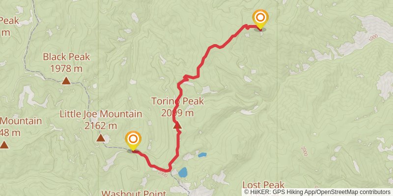 Dry Creek Divide Trail stage 2 Map