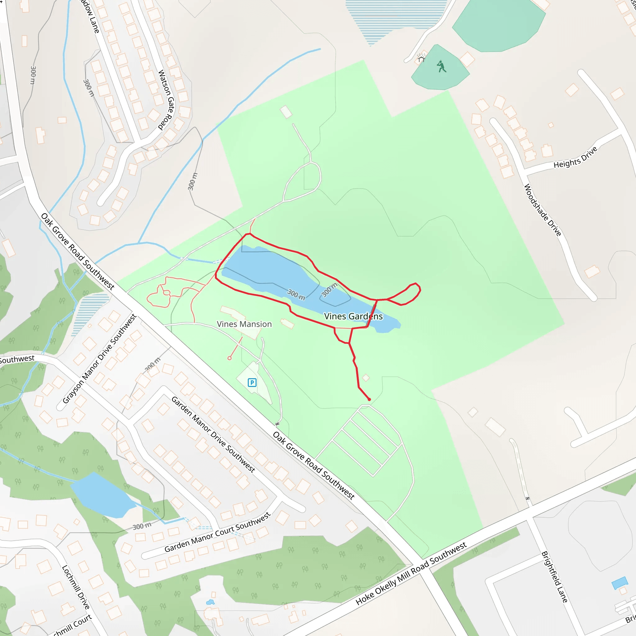 Vines Gardens Loop mobile static map