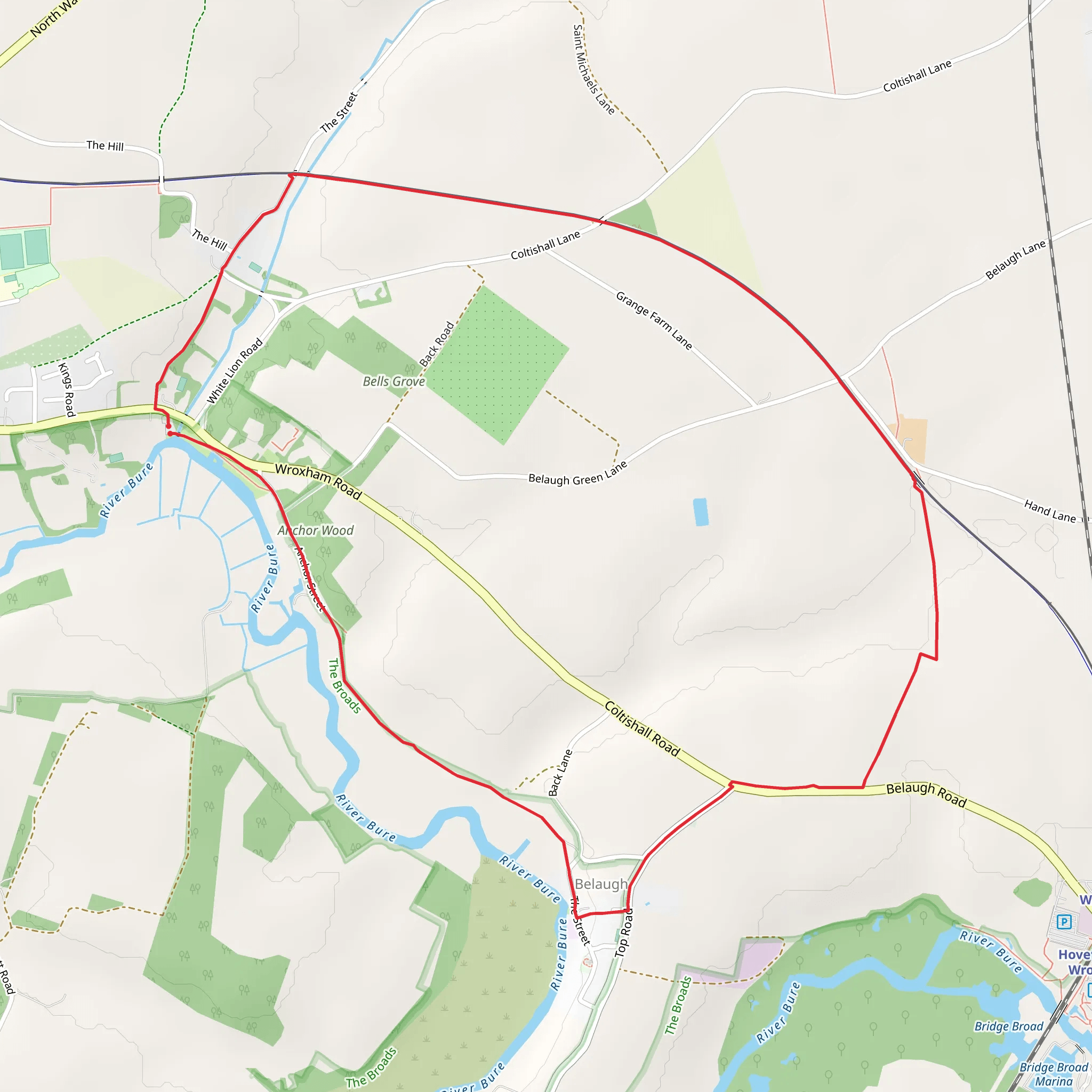 Belaugh Green mobile static map