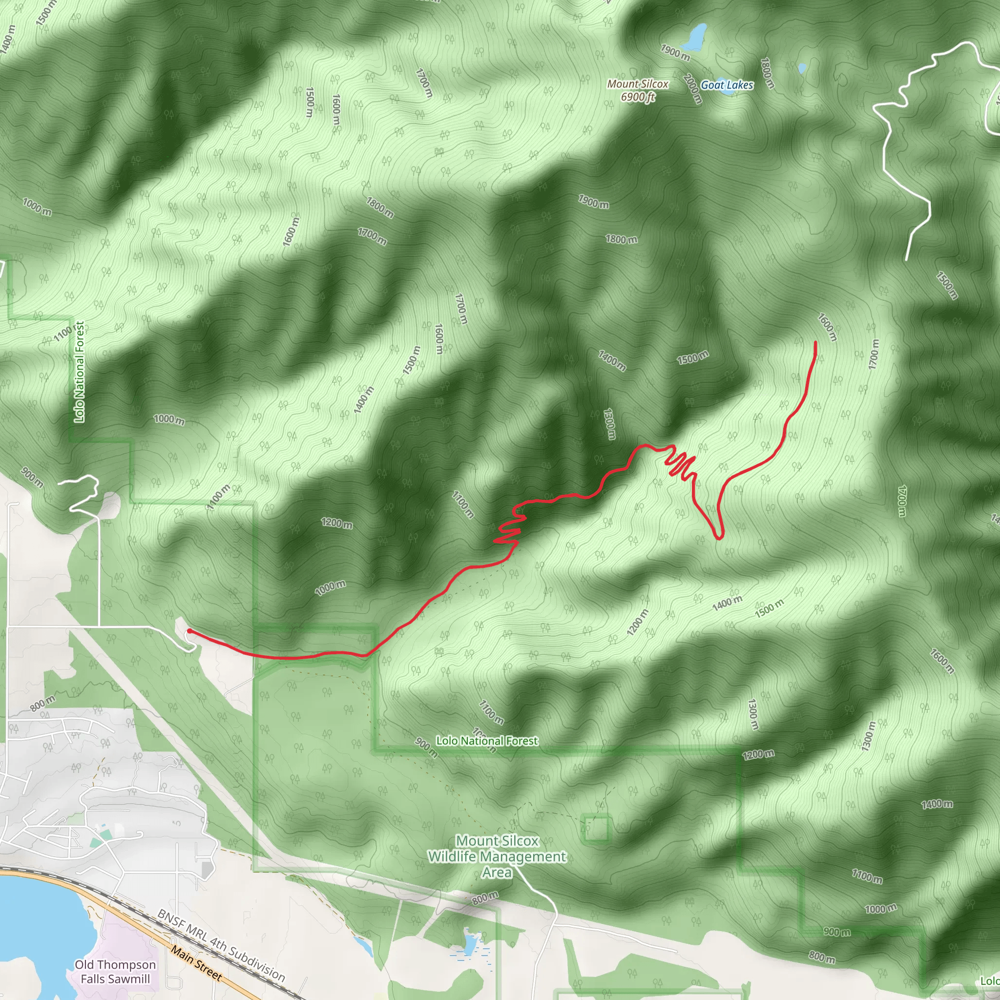 Ashley Creek Trail mobile static map