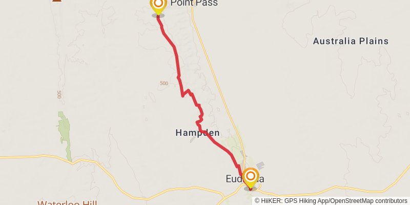 Lavender Federation Trail stage 11 Map