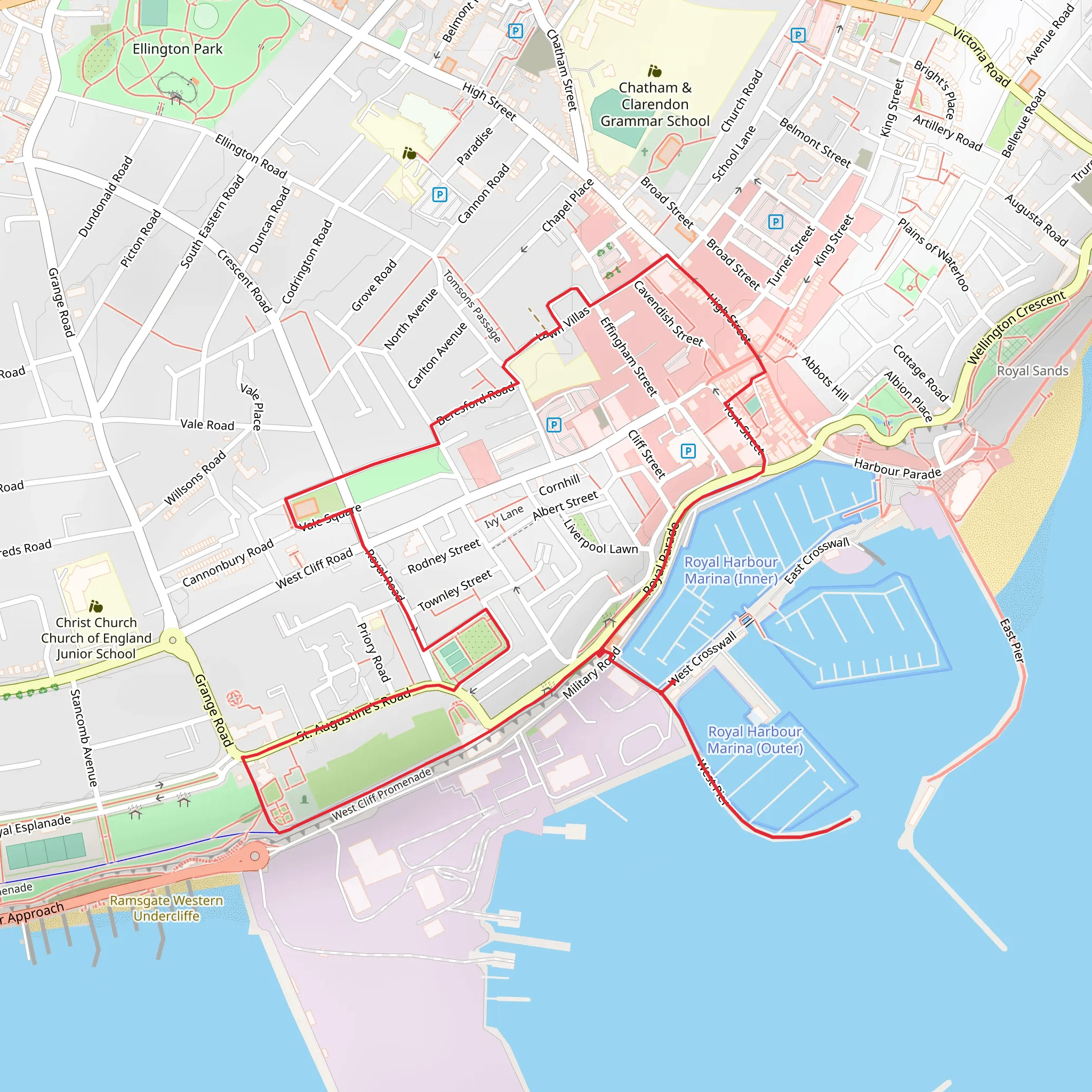 Royal Harbour Marina Loop - Inner mobile static map