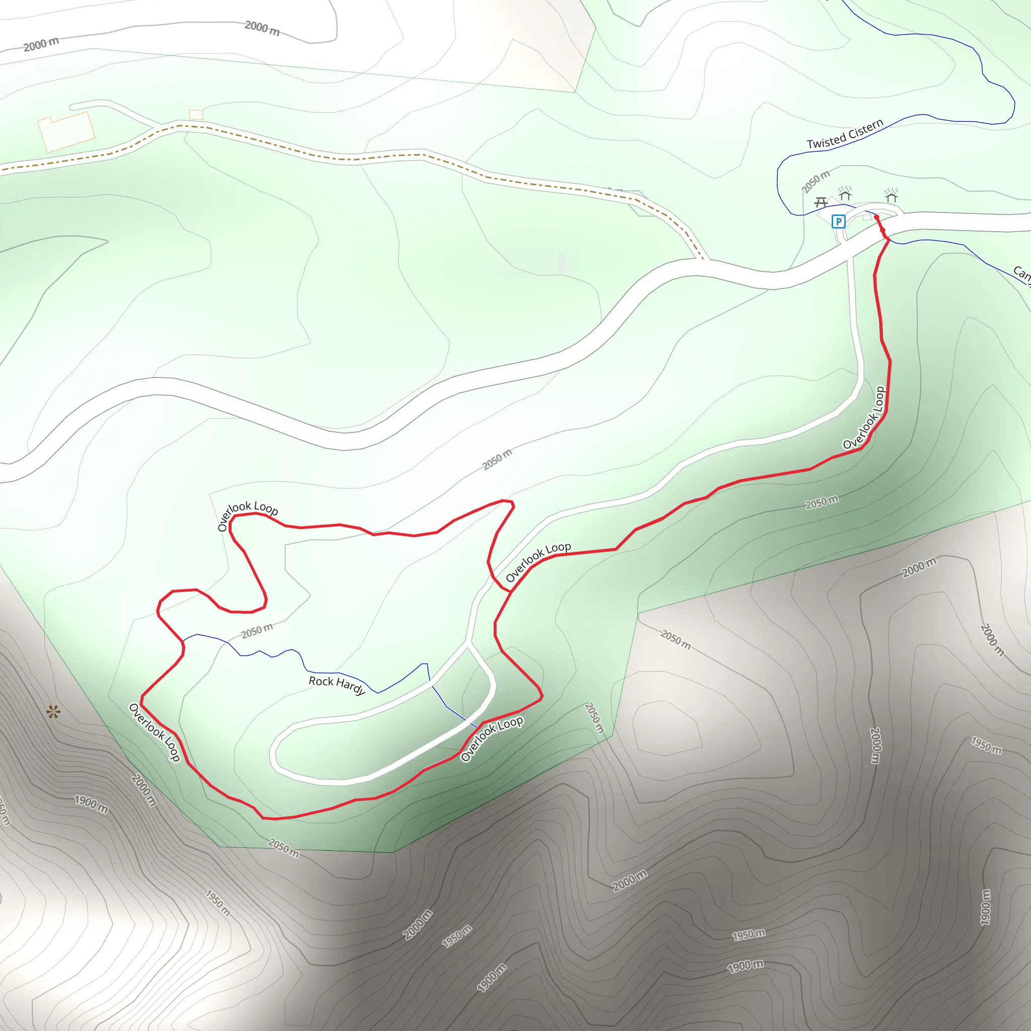 Overlook Loop mobile static map