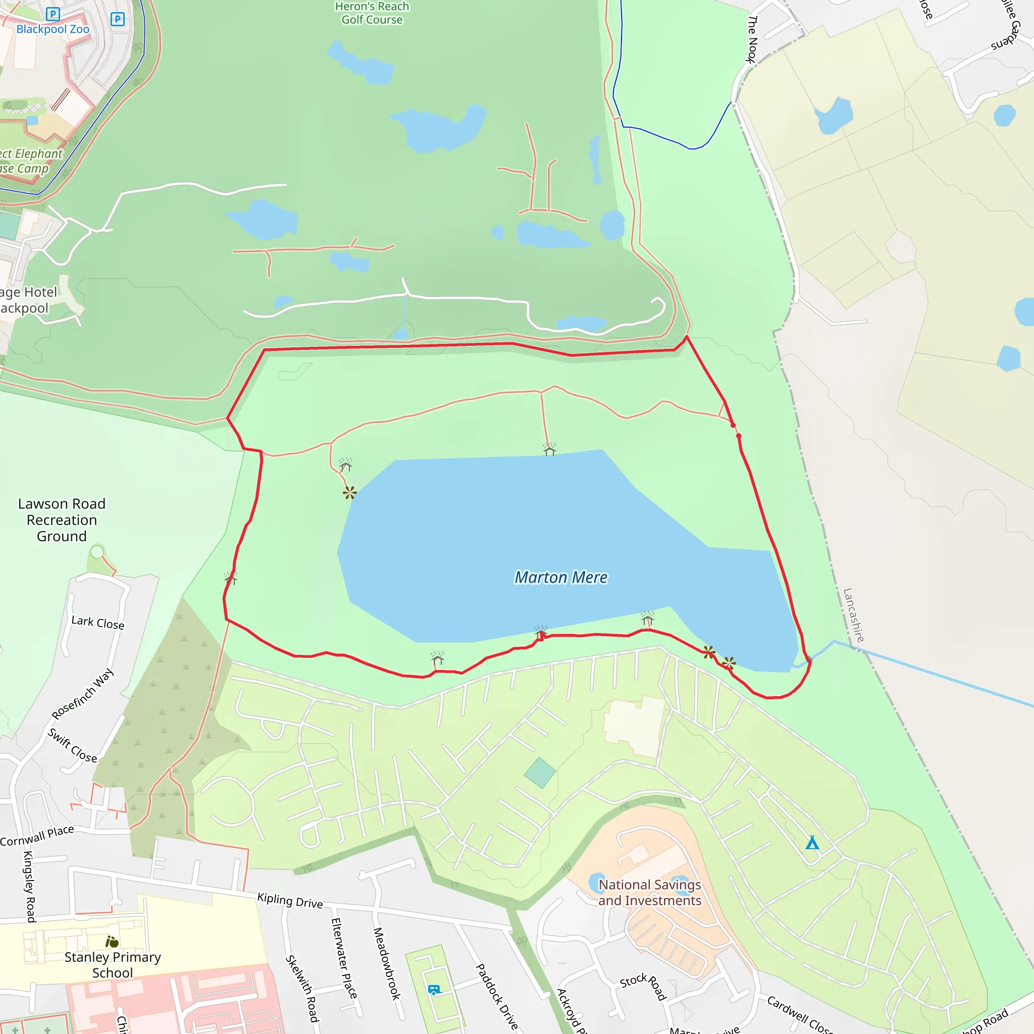 Marton Mere Loop mobile static map