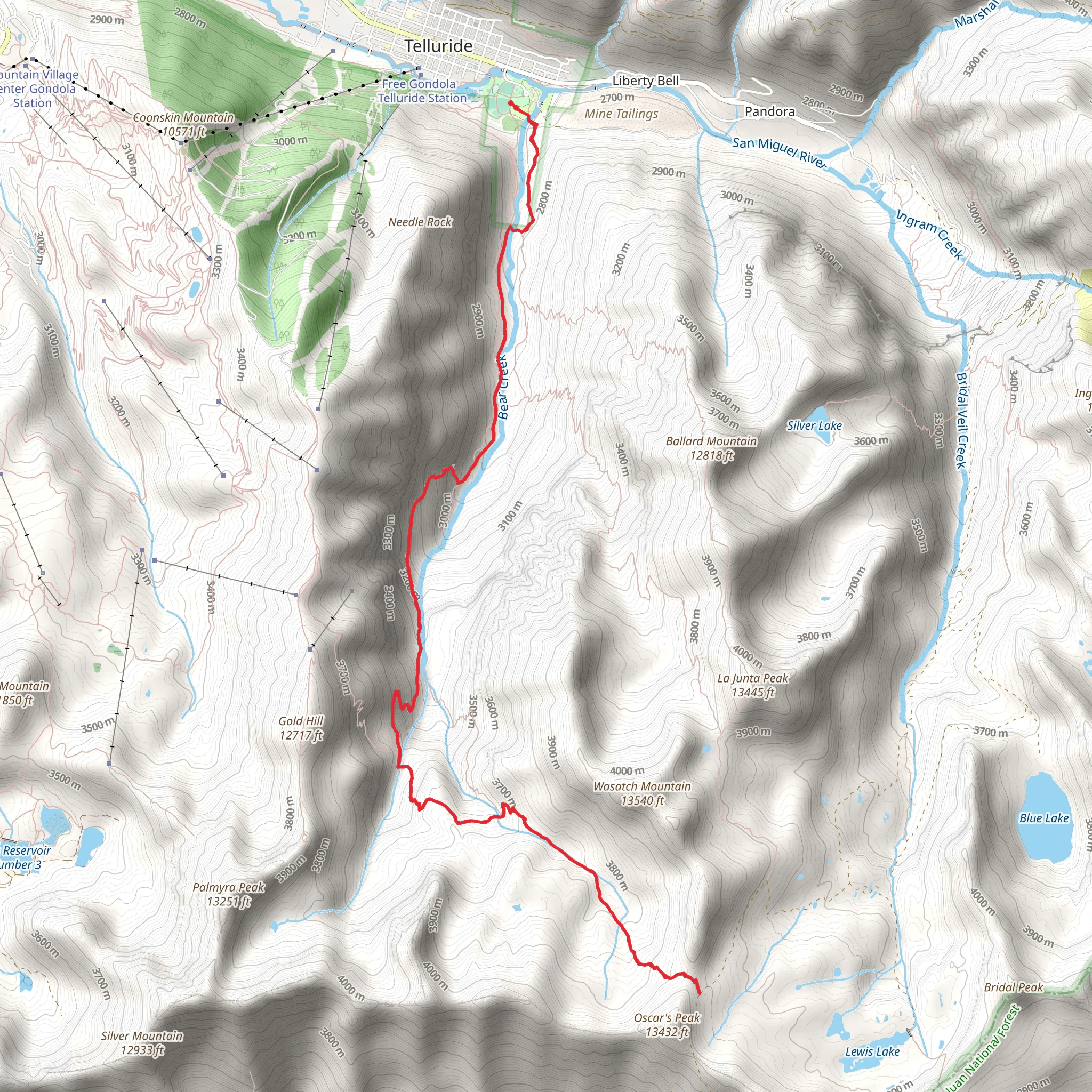 Wasatch Trail via Bear Creek Trail mobile static map