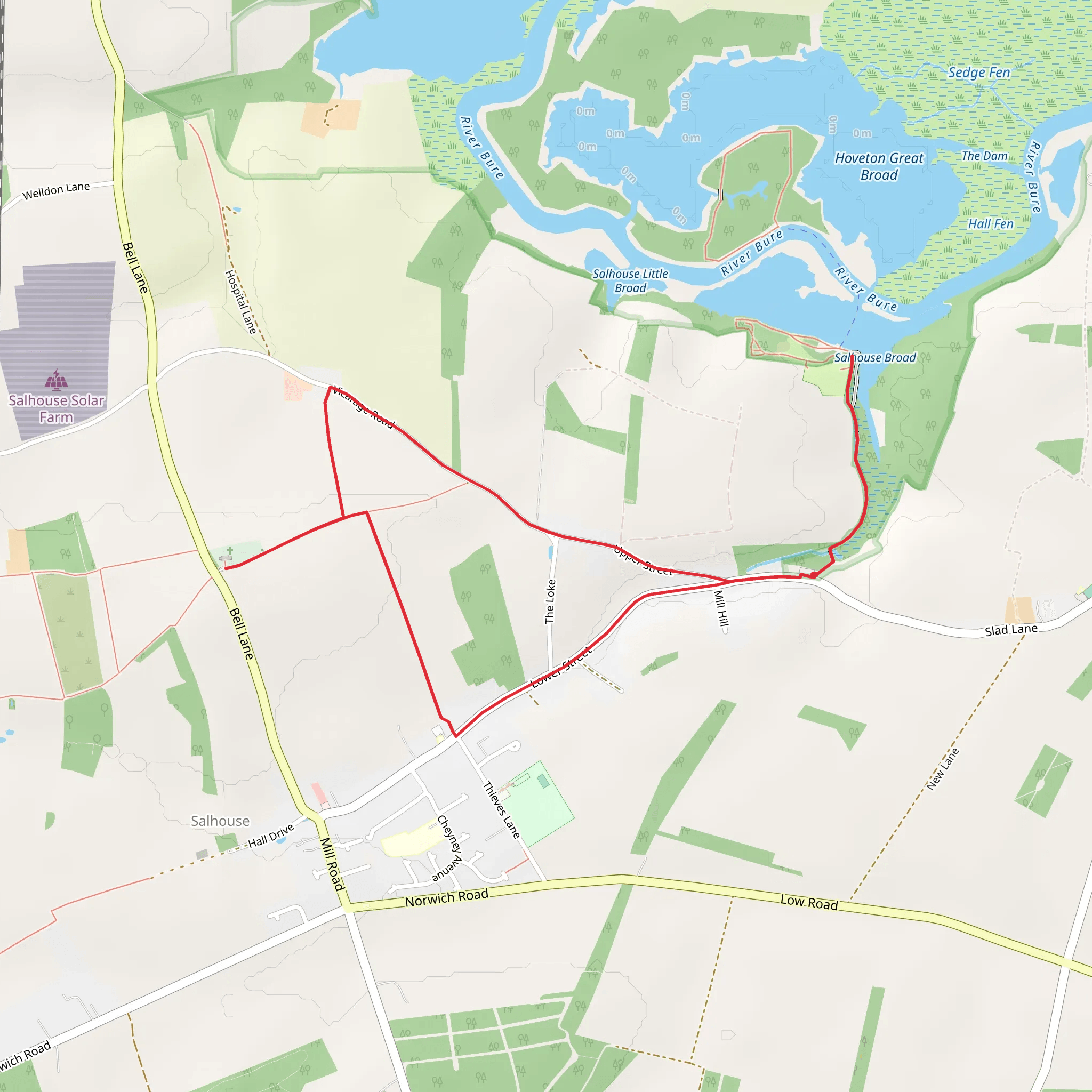 Salhouse Broad Loop mobile static map