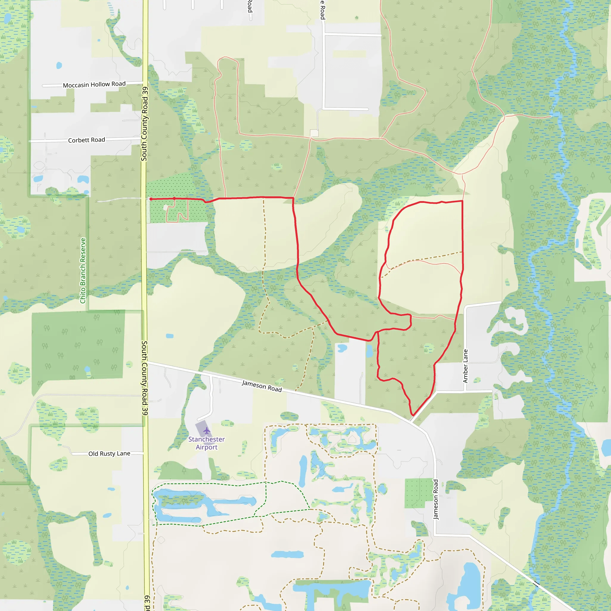 Yellow Trail and Blue Trail mobile static map
