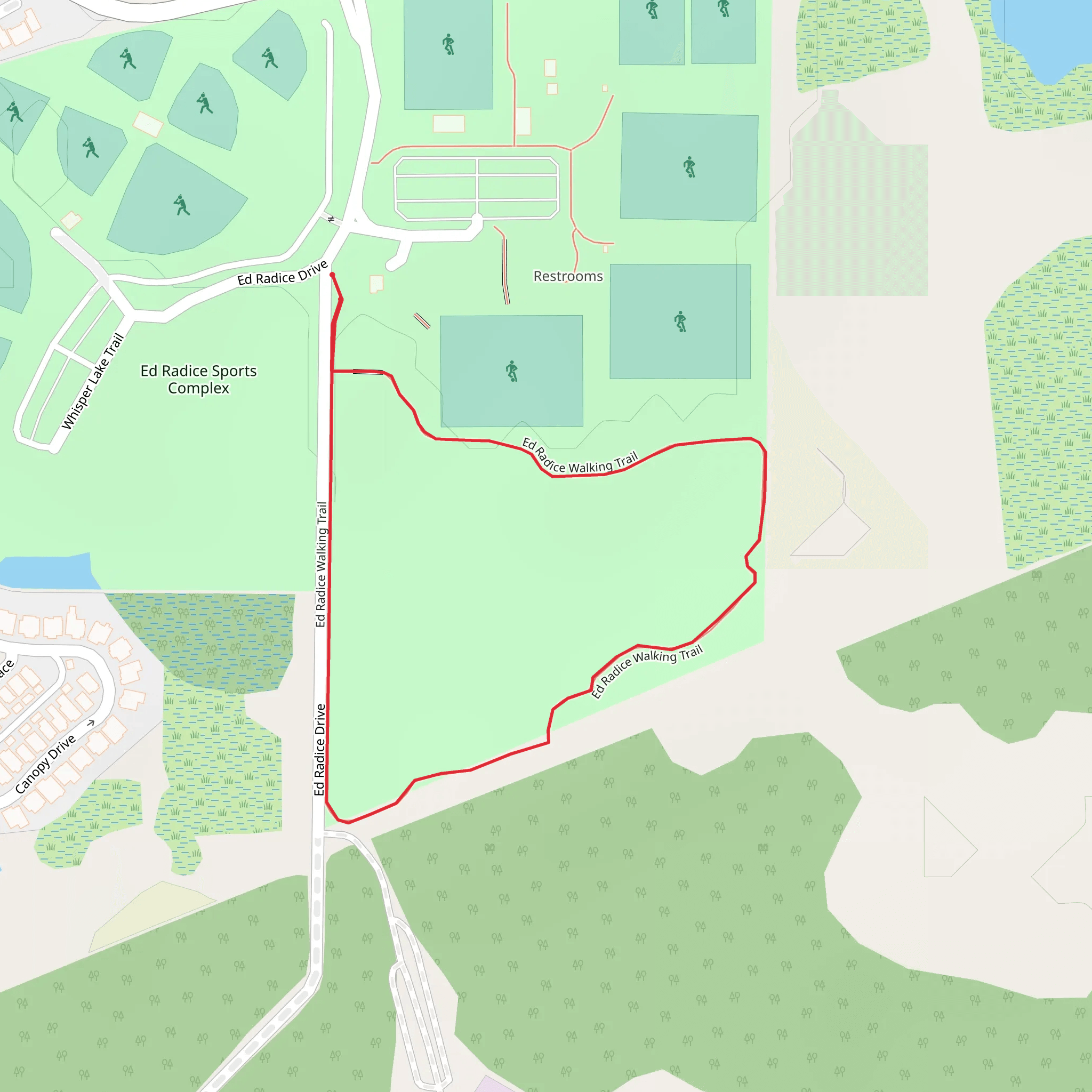 Ed Radice Walking Loop Trail mobile static map