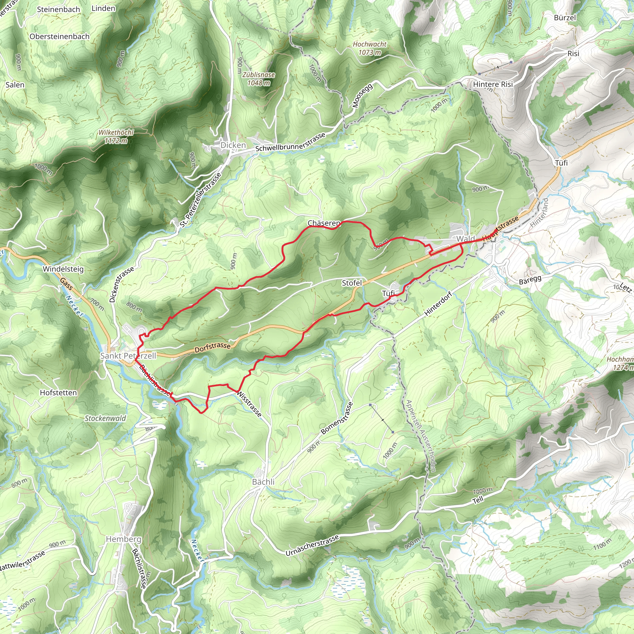Neckertal Valley mobile static map