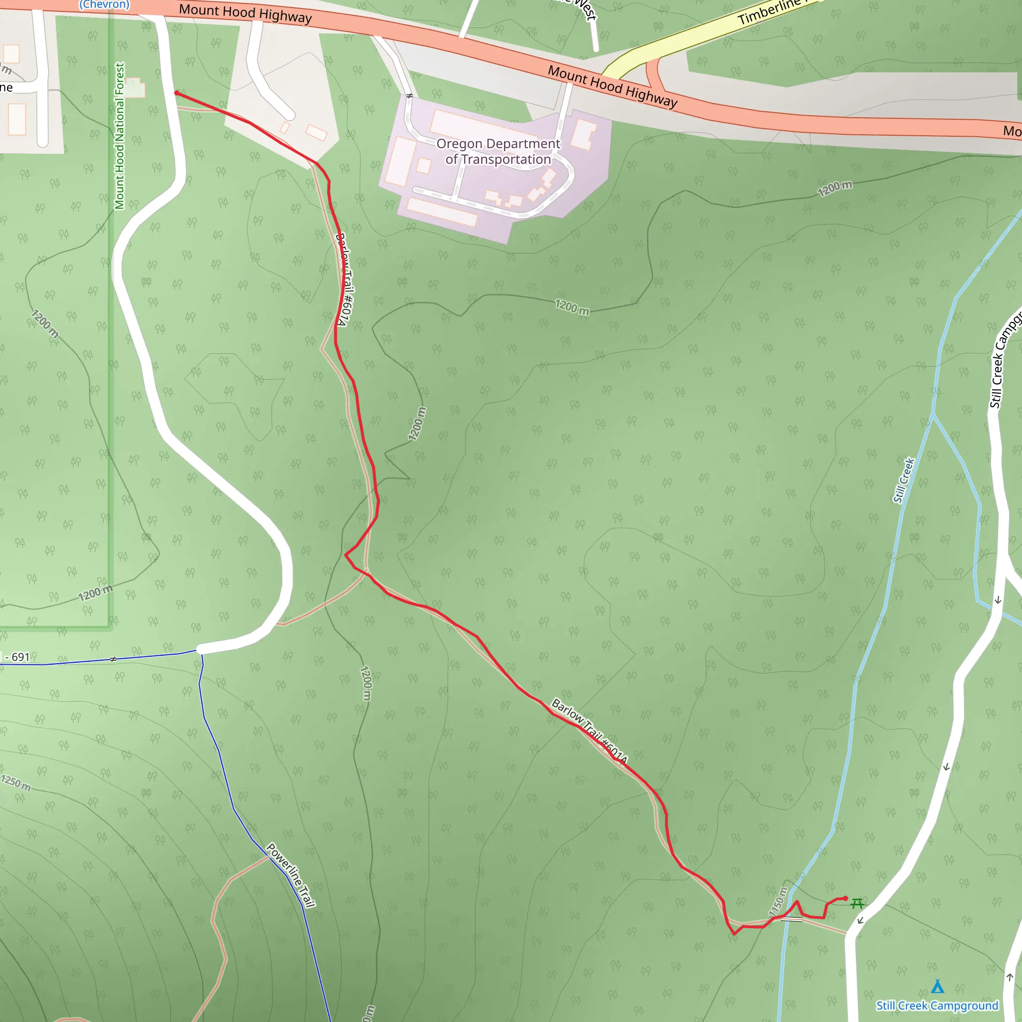 Barlow Trail mobile static map