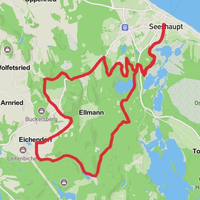 Seeshaupt, Frechensee and Lauterbacher Wald Loop mobile static map