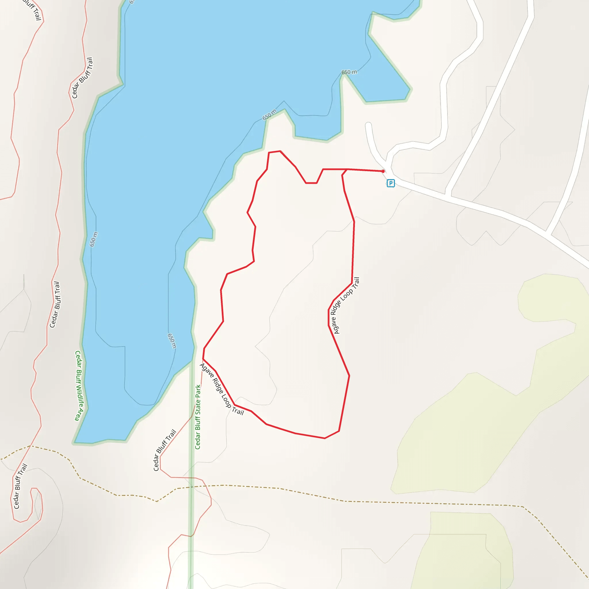 Agave Ridge Loop Trail mobile static map