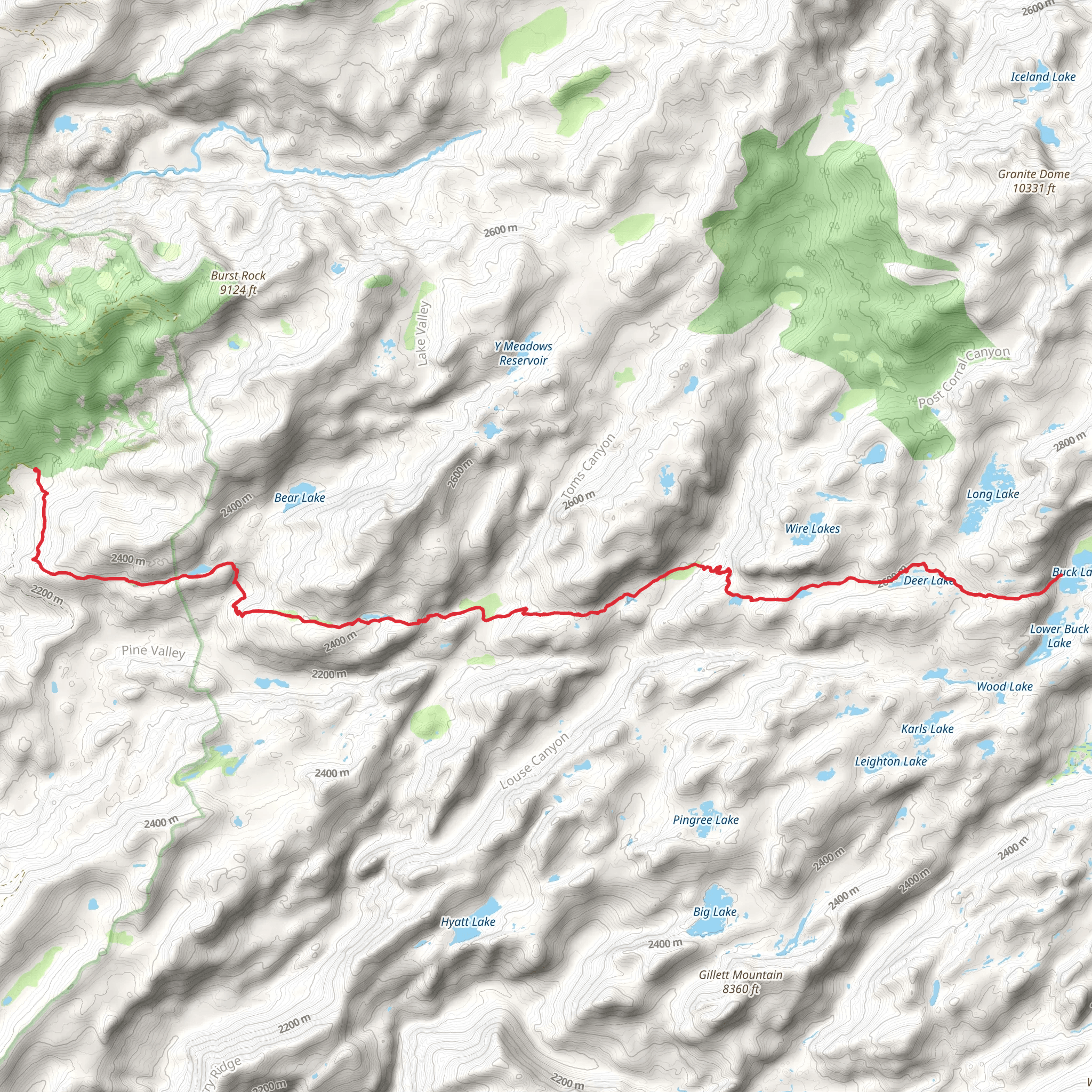 Crabtree Trail mobile static map