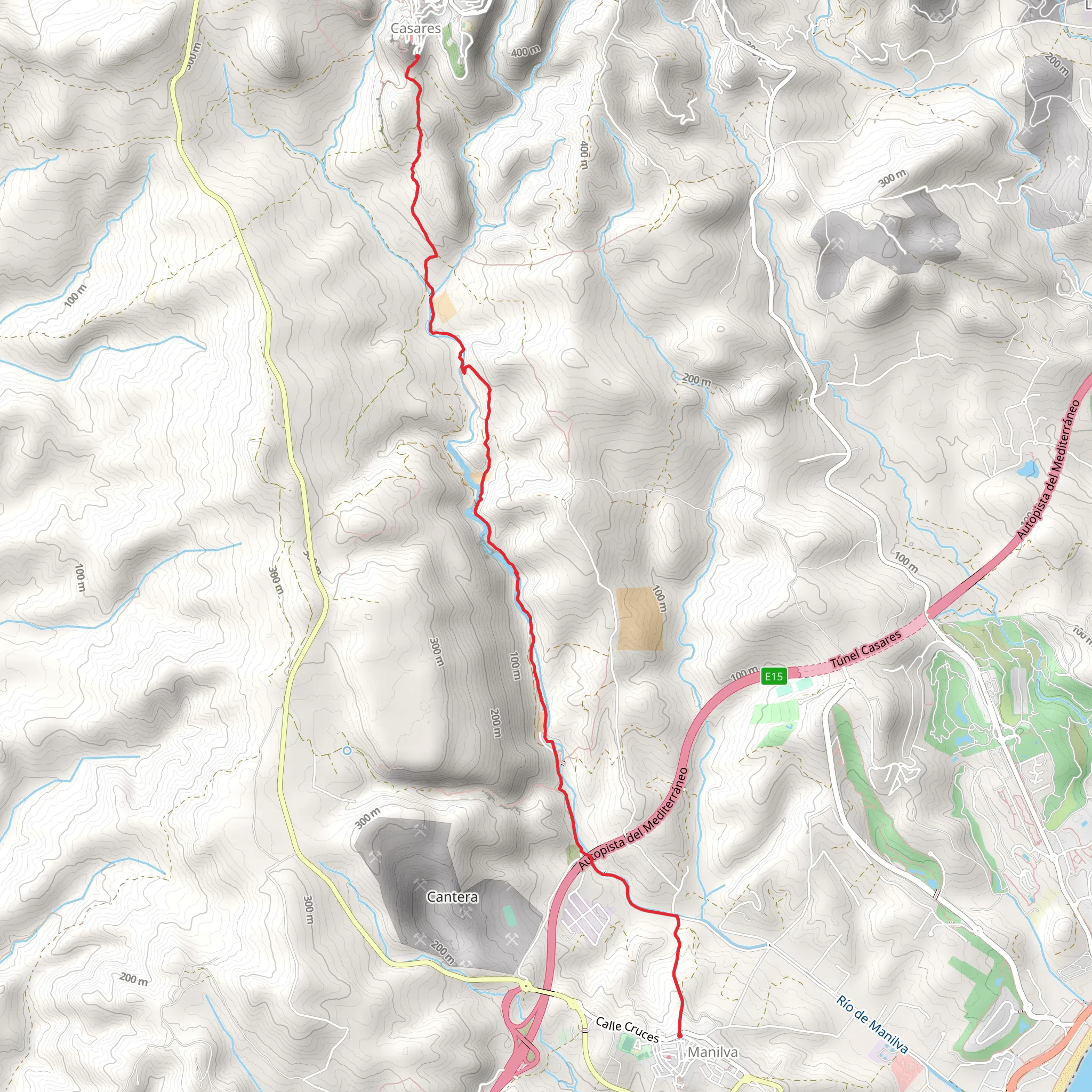 Manilva to Casares mobile static map