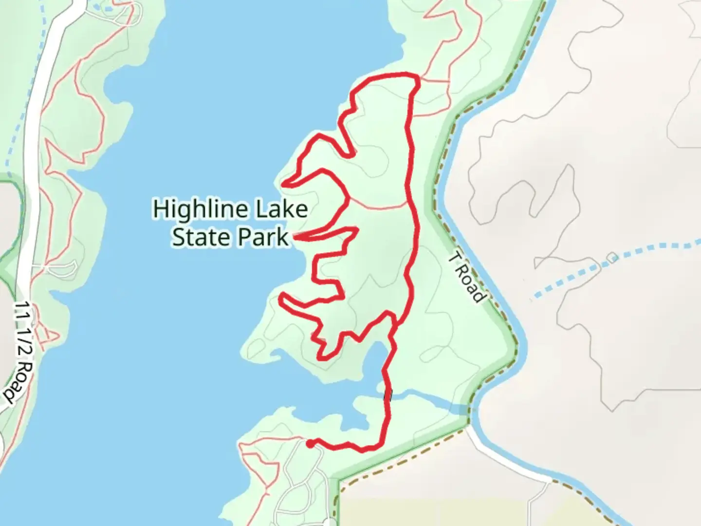 An image depicting the trail East Bluffs Loop via Highline Lake Trail and its surrounding area.
