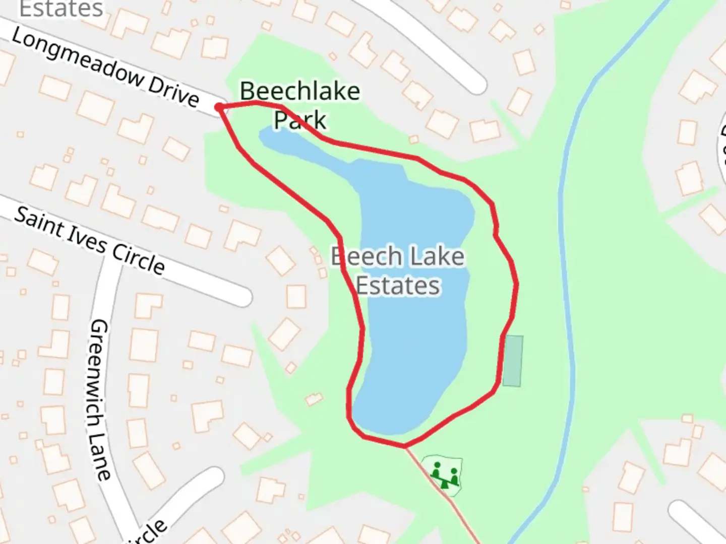 An image depicting the trail Long Meadow Drive Loop and its surrounding area.