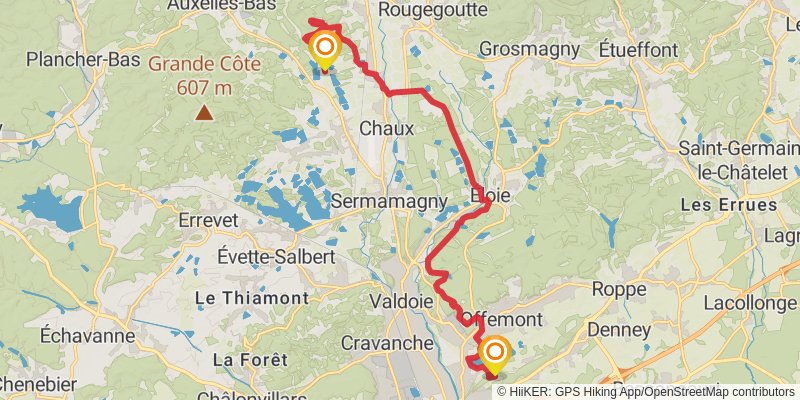 GR de Pays - Randonnée des Forts stage 4 Map