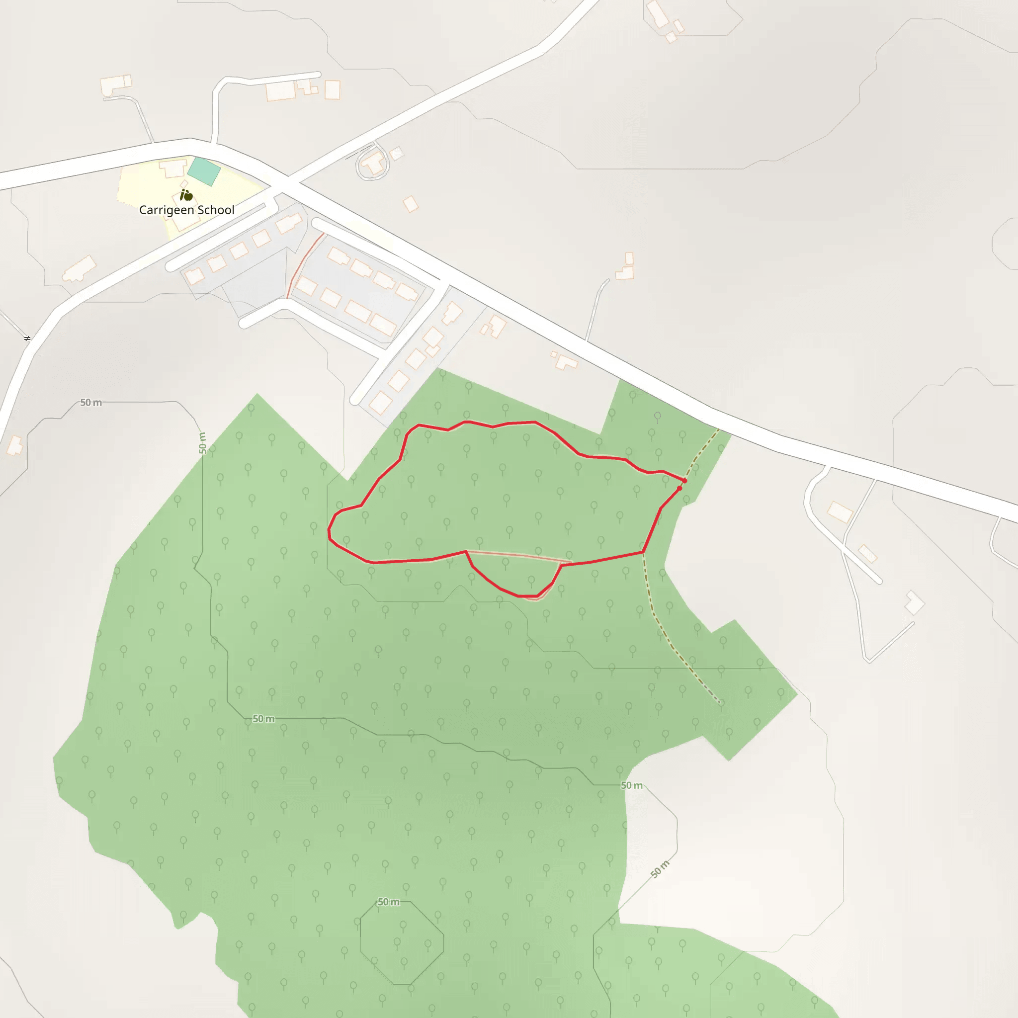 Derryvunny - Greenwood Trail mobile static map