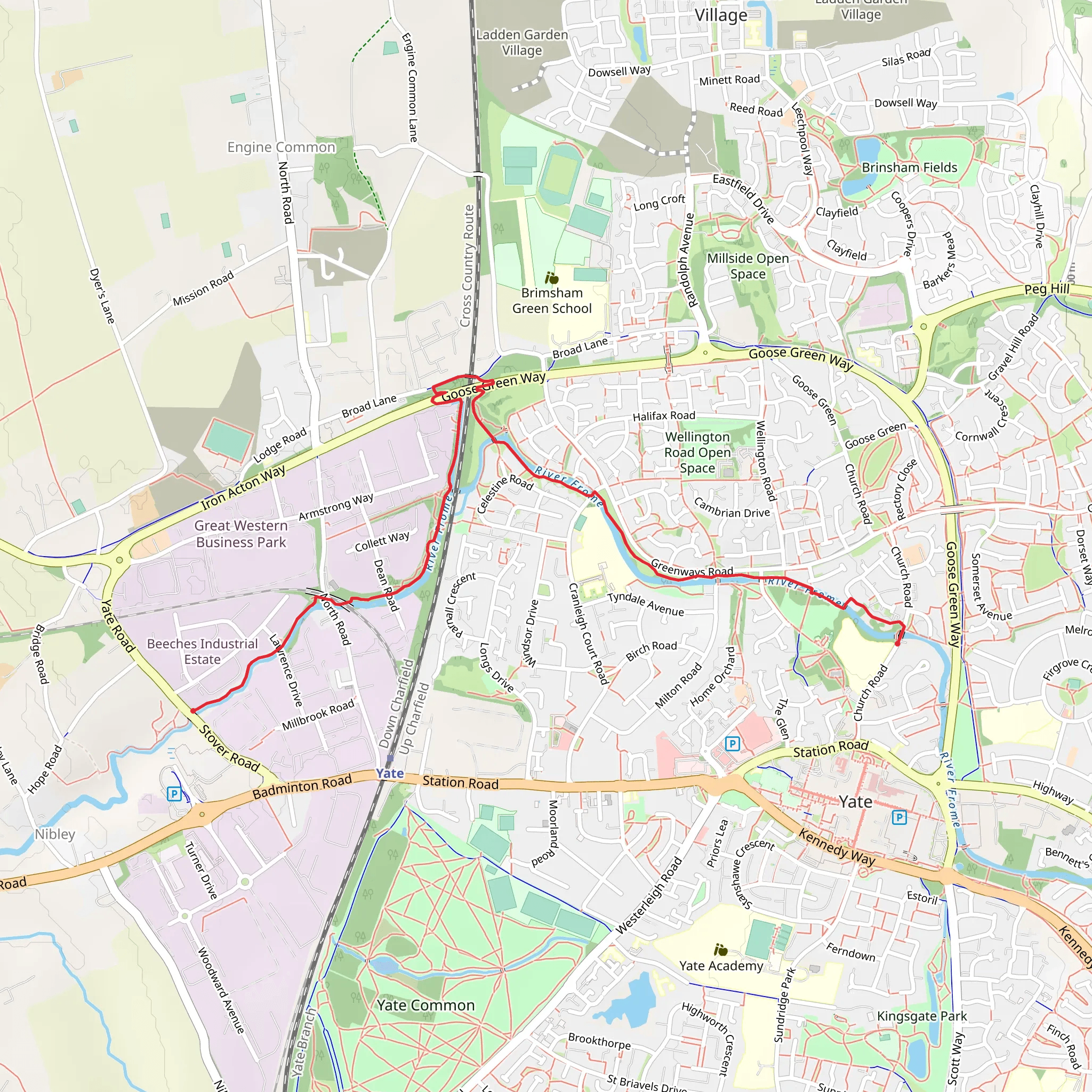 Frome Valley Walkway - Yate mobile static map