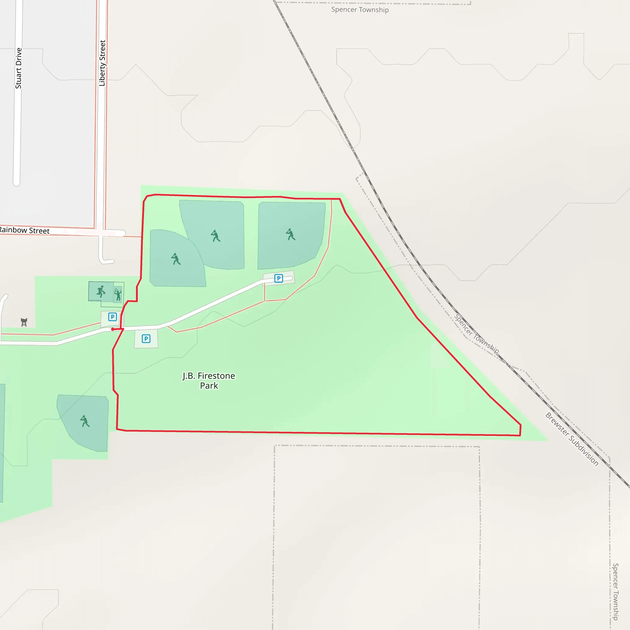 J B Firestone Park Loop mobile static map