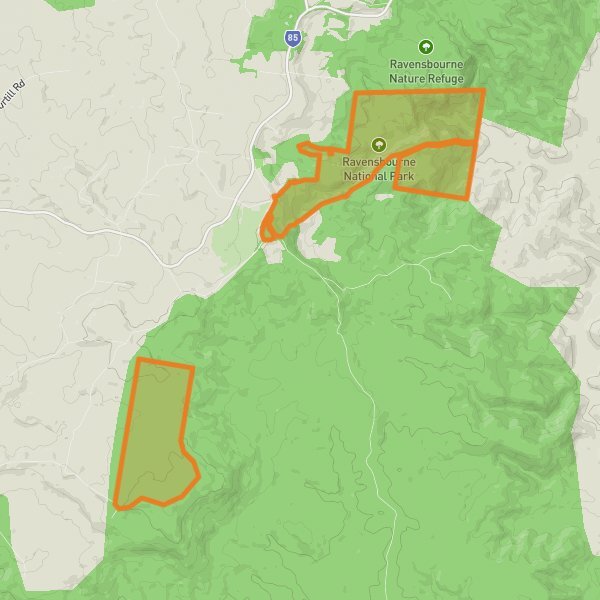 Ravensbourne National Park mobile static map