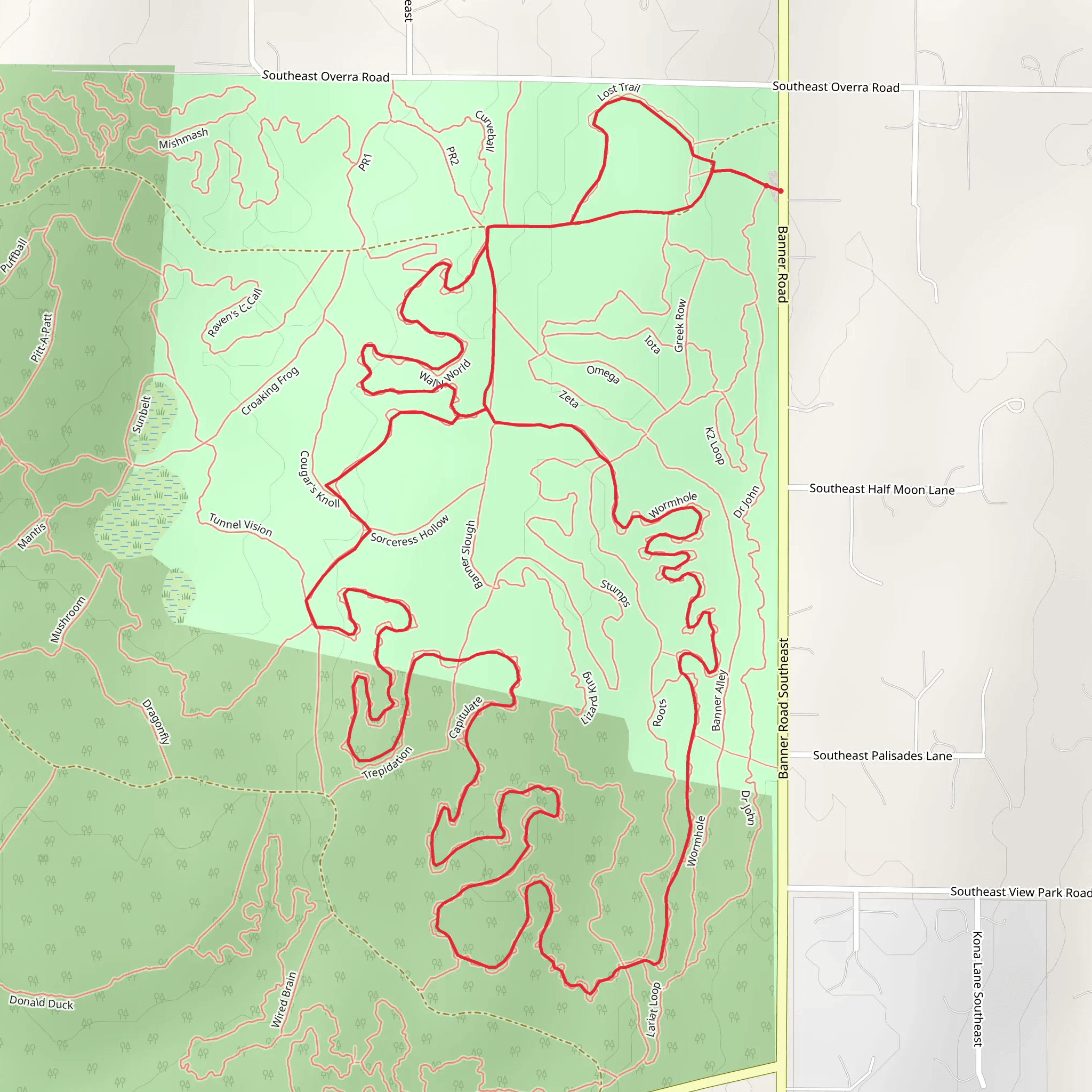 Lost Trail, Capitulate and Wormhole Loop mobile static map