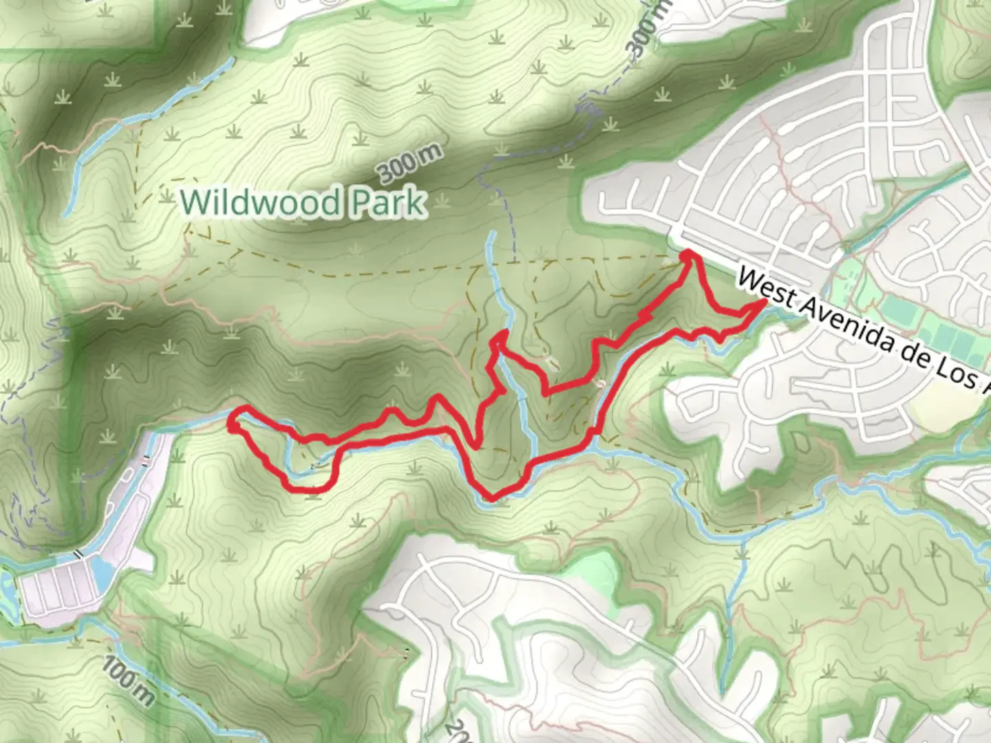 An image depicting the trail Moonridge and Two Springs Loop Trail and its surrounding area.