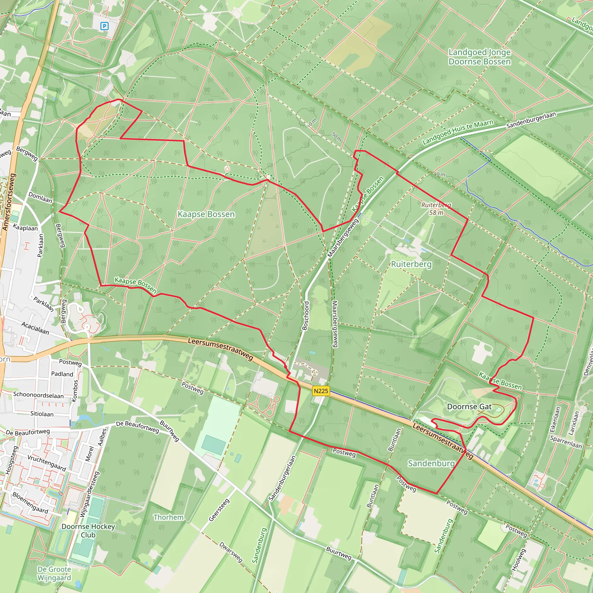 Kaapse Bossen and Sandenburg Loop mobile static map