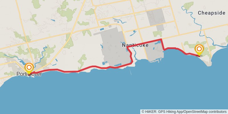 Waterfront Trail stage 41 Map