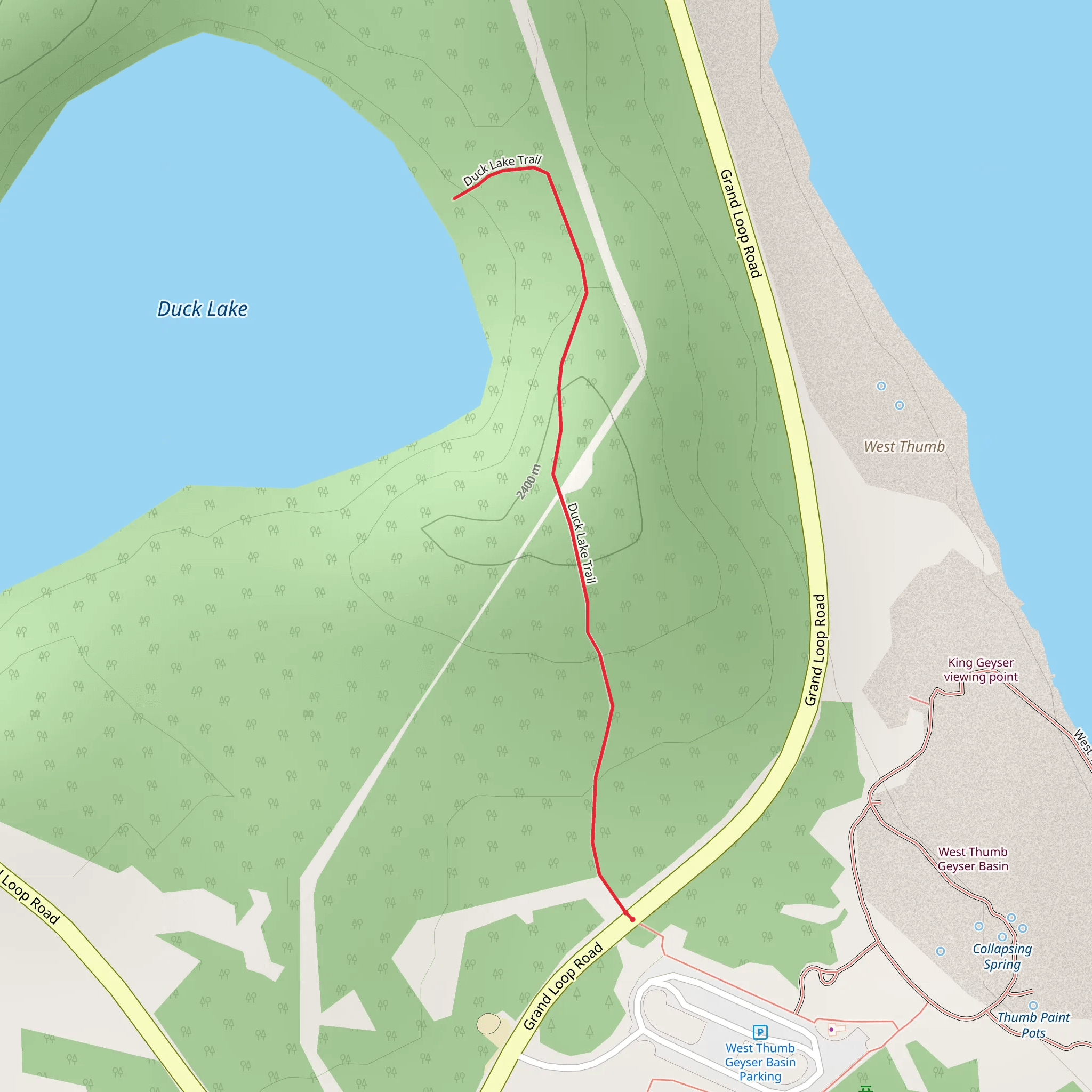 Duck Lake Trail mobile static map