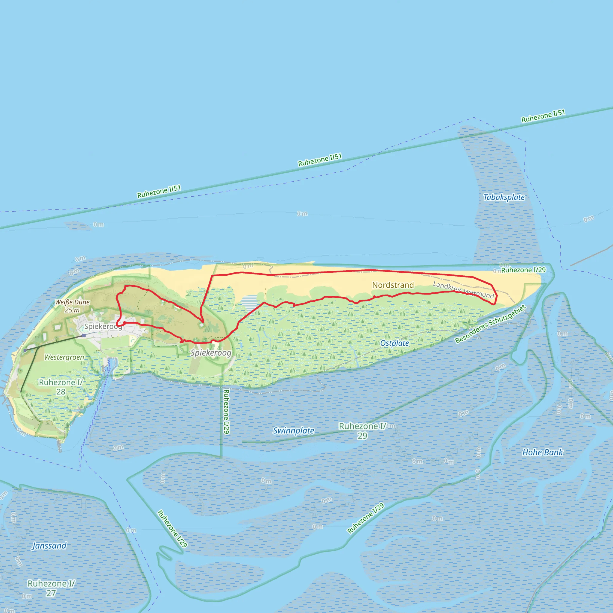 Spiekeroog Loop mobile static map