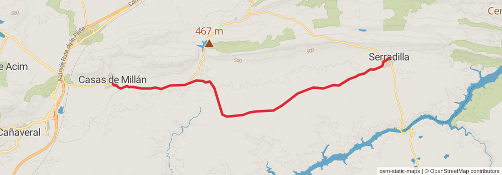 GR 113 Camino Natural del Tajo stage 40 Map