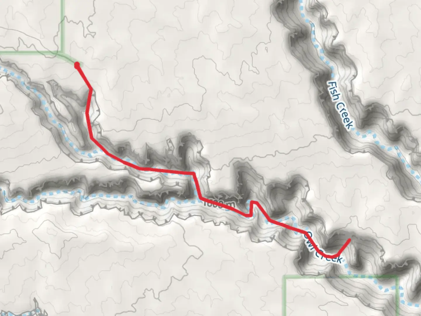 An image depicting the trail Nevills Arch Trail and its surrounding area.