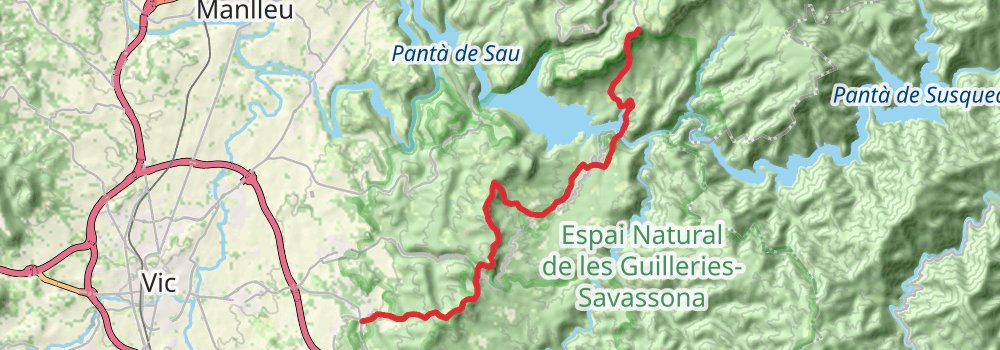 GR 2 La Junquera to Sant Adriá del Besos stage 8 Map
