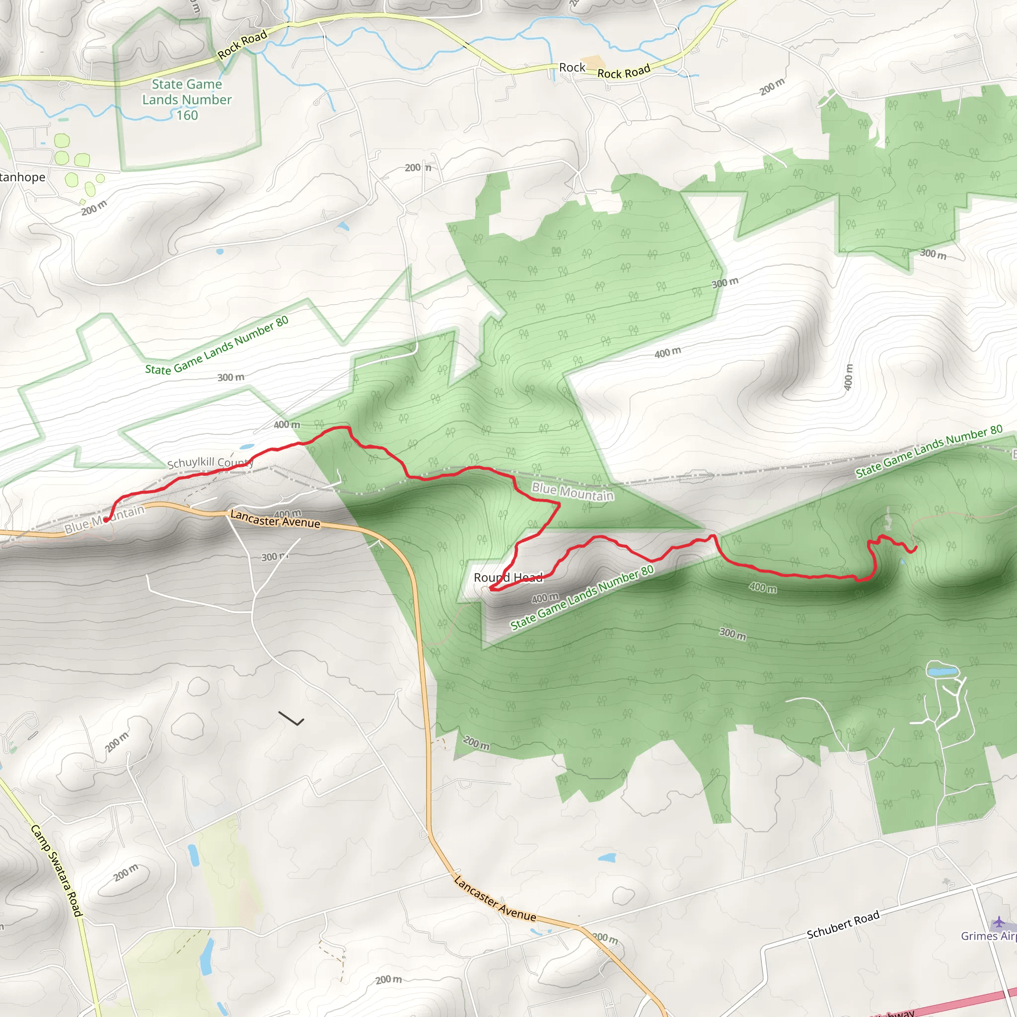 Hertein Campsite via Appalachian National Scenic Trail mobile static map