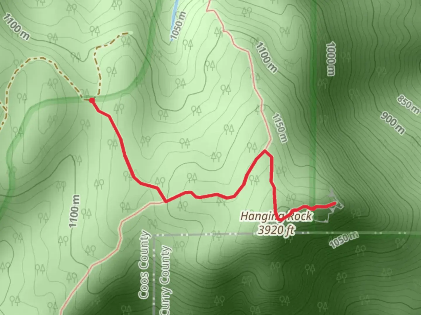 An image depicting the trail Hanging Rock Trail and its surrounding area.