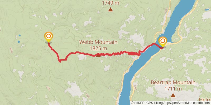 Pacific Northwest Trail stage 107 Map