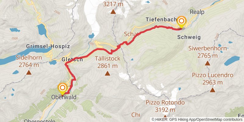 Camino Müstair-Geneva via Martigny stage 19 Map