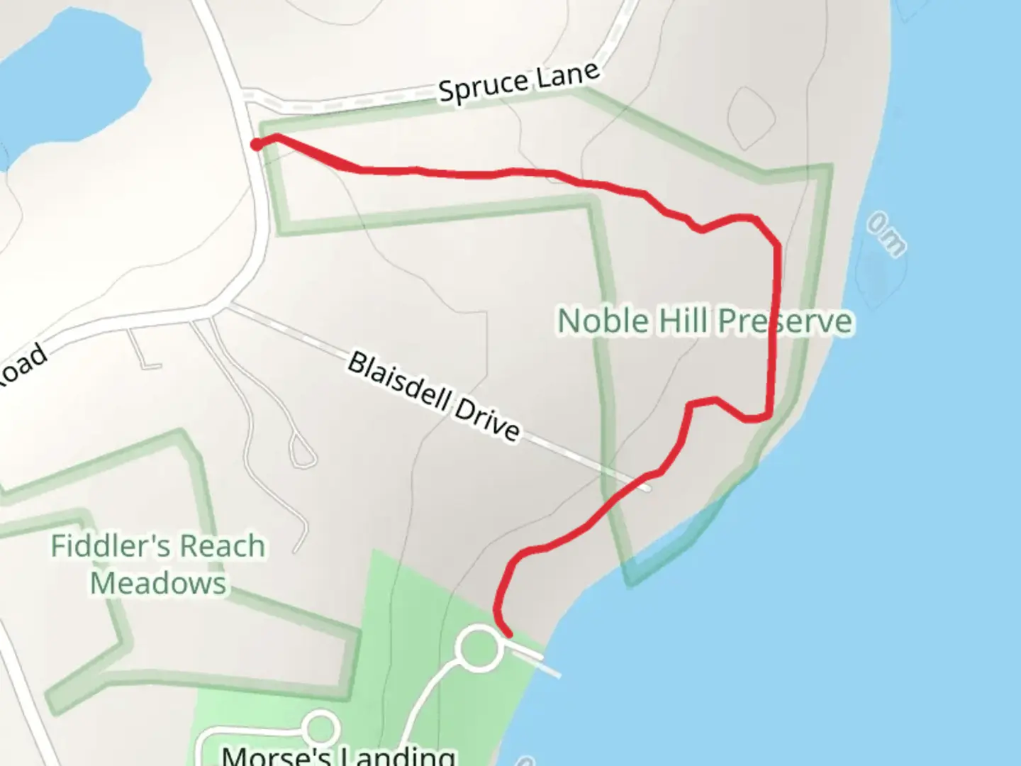 An image depicting the trail Kennebec River from Fiddlers Reach Road and its surrounding area.