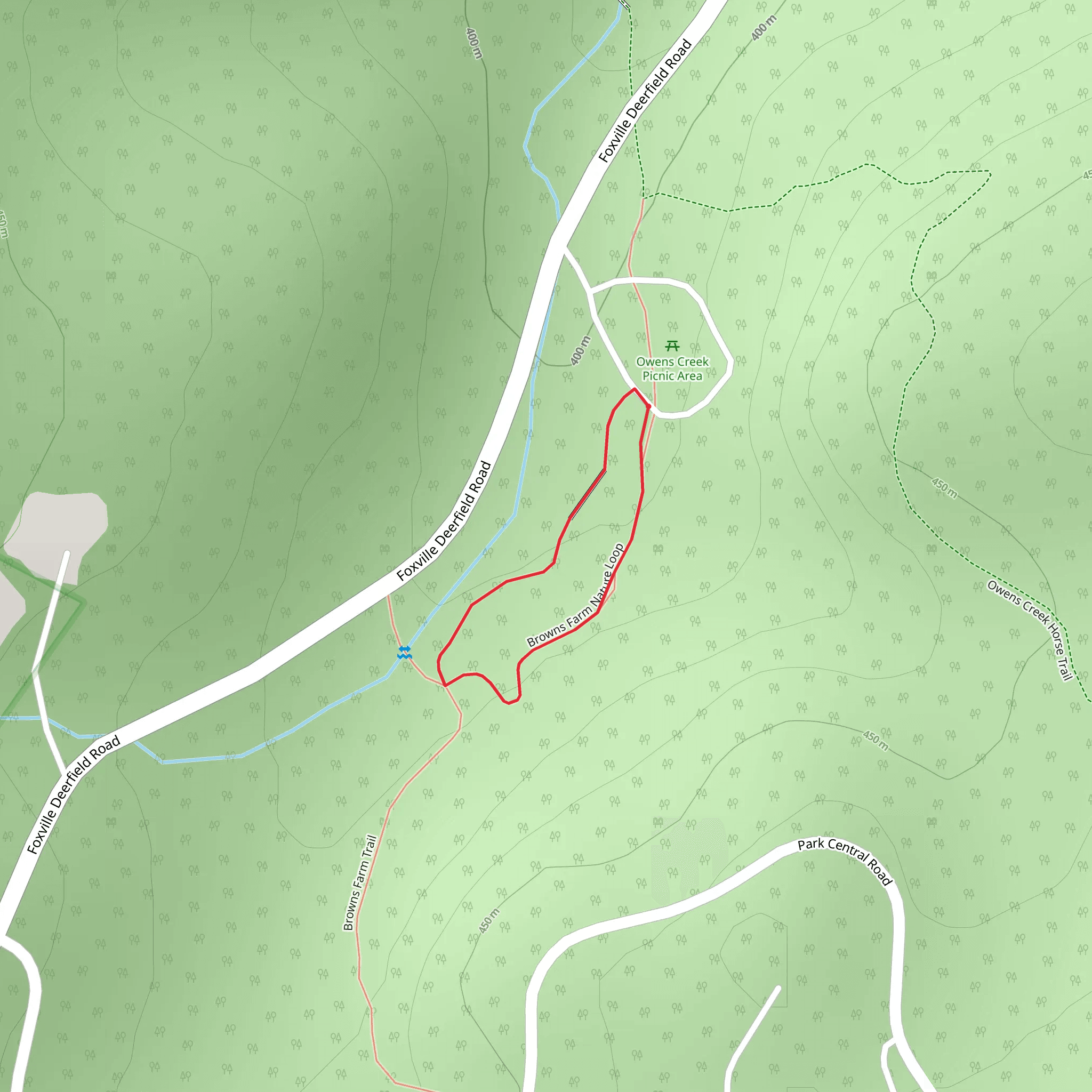 Foxville Deerfield Road Loop mobile static map